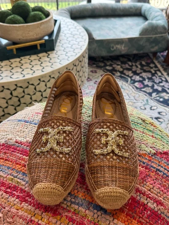 Sam Edelman’s Khiara Emblem Embellished Espadrille Flats - Picture 2 of 6